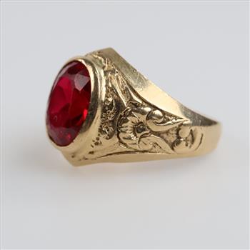 14kt Gold Red Ruby Stone Ring