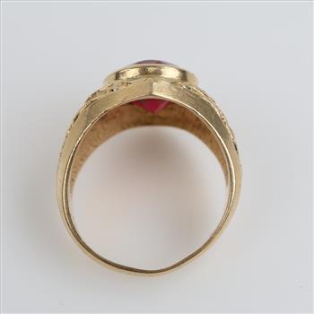 14kt Gold Red Ruby Stone Ring