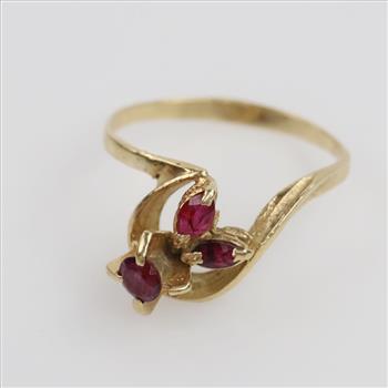 14kt Gold Red Ruby Stone Ring