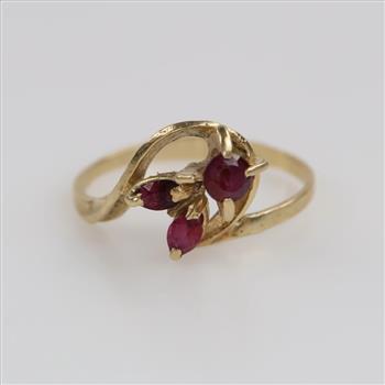 14kt Gold Red Ruby Stone Ring