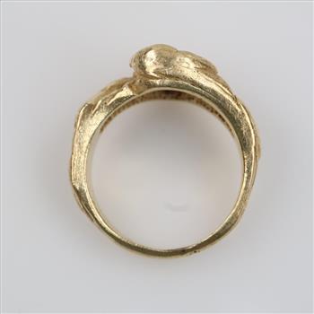 14kt Gold Red Stone Ring