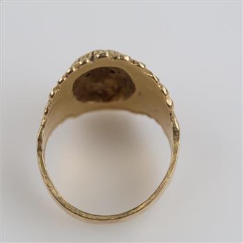 14kt Gold Red Stone Ring