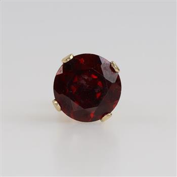 14kt Gold Red Stone Single Earring