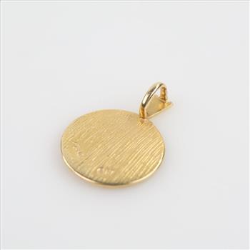 14kt Gold Religious Circle Pendant