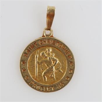 14kt Gold Religious Pendant