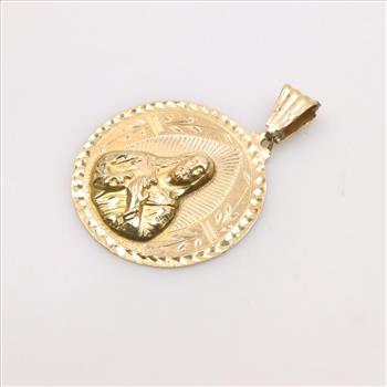 14kt Gold Religious Pendant