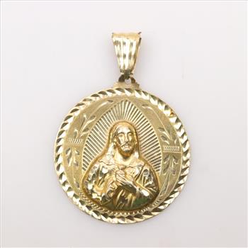 14kt Gold Religious Pendant