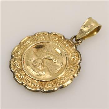 14kt Gold Religious Pendant