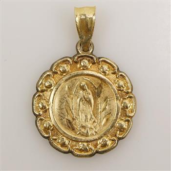 14kt Gold Religious Pendant