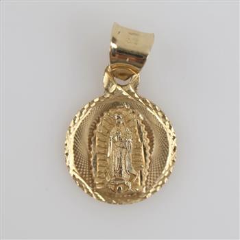 14kt Gold Religious Pendant
