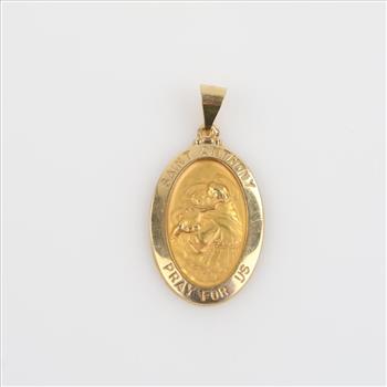 14kt Gold Religious Pendant