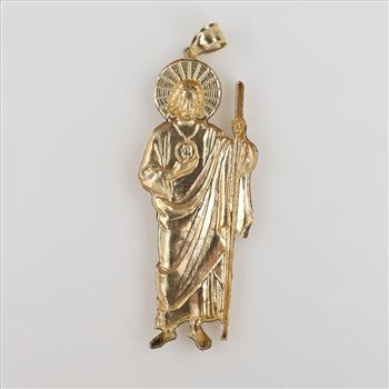 14kt Gold Religious Pendant