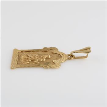 14kt Gold Religious Pendant