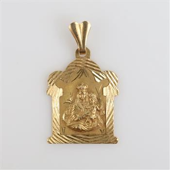 14kt Gold Religious Pendant