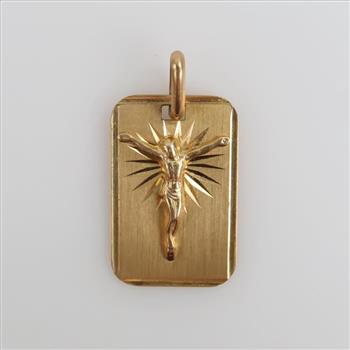 14kt Gold Religious Pendant
