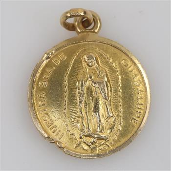 14kt Gold Religious Pendant