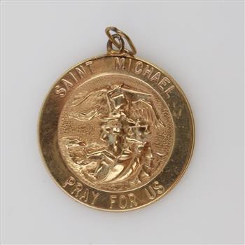 14kt Gold Religious Pendant
