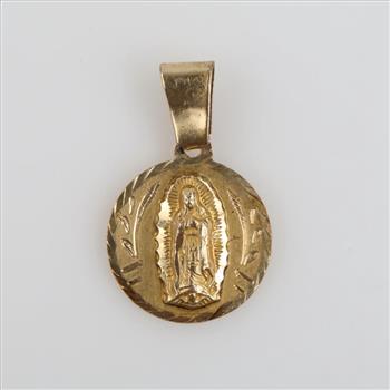 14kt Gold Religious Pendant