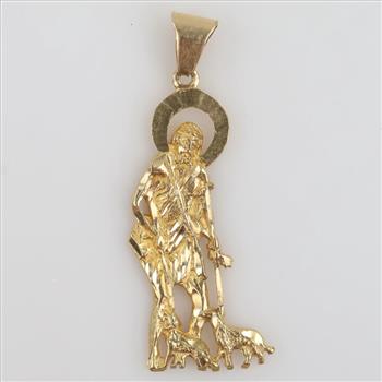 14kt Gold Religious Pendant