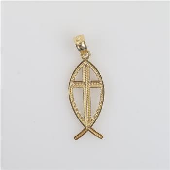 14kt Gold Religious Pendant