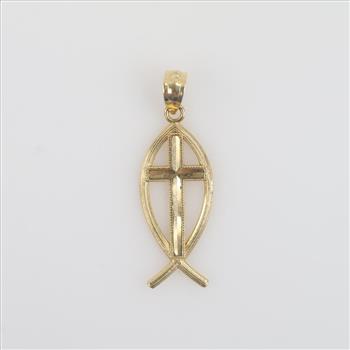 14kt Gold Religious Pendant