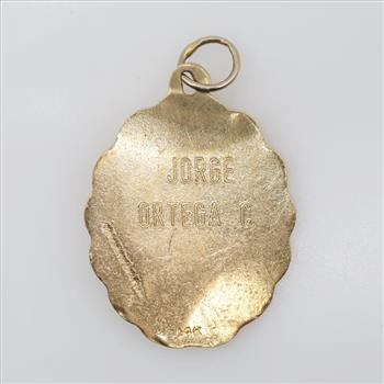14kt Gold Religious Pendant
