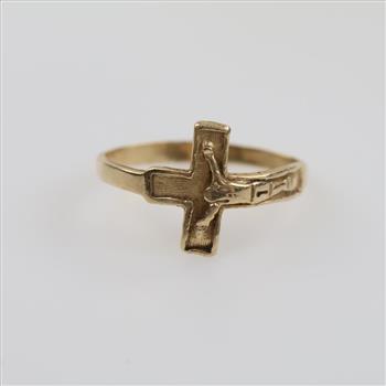 14kt Gold Religious Ring
