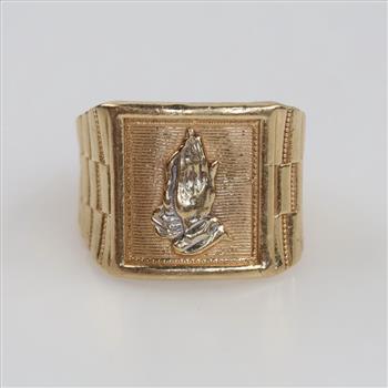 14kt Gold Religious Ring