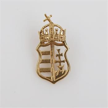 14kt Gold Religious Shield Pendant