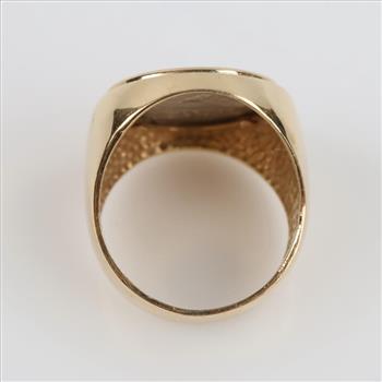 14kt Gold Ring Platinum Eagle Coin