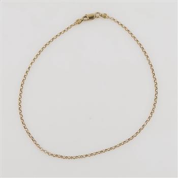 14kt Gold Rolo Chain Anklet