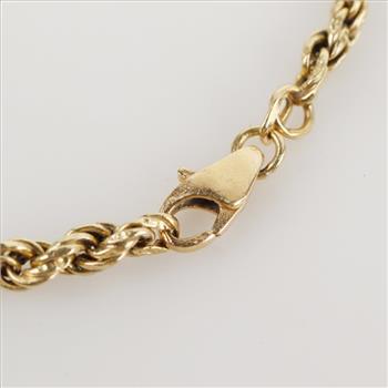 14kt Gold Rope Bracelet
