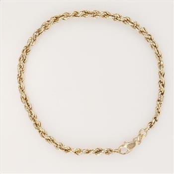 14kt Gold Rope Bracelet