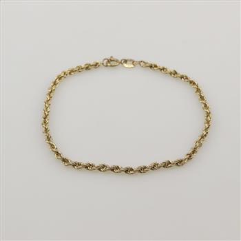 14kt Gold Rope Bracelet