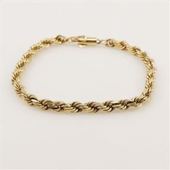 14kt Gold Rope Bracelet