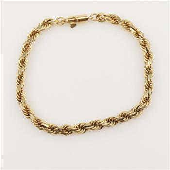14kt Gold Rope Bracelet