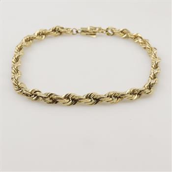14kt Gold Rope Bracelet