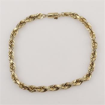 14kt Gold Rope Bracelet