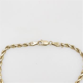 14kt Gold Rope Bracelet