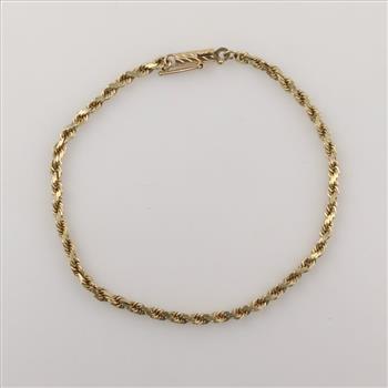 14kt Gold Rope Bracelet