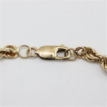 14kt Gold Rope Chain Bracelet