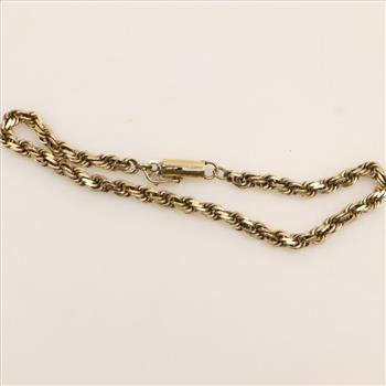 14kt Gold Rope Chain Bracelet