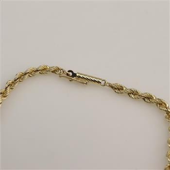 14kt Gold Rope Chain Bracelet