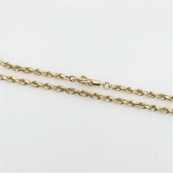 14kt Gold Rope Chain Bracelet