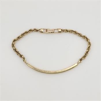 14kt Gold Rope Chain Bracelet