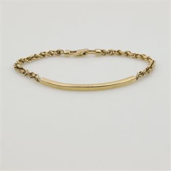 14kt Gold Rope Chain Bracelet