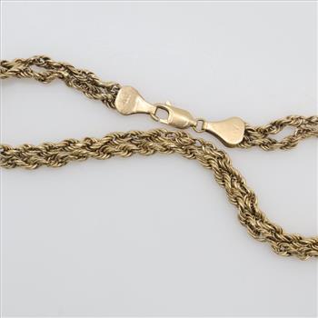 14kt Gold Rope Chain Bracelet