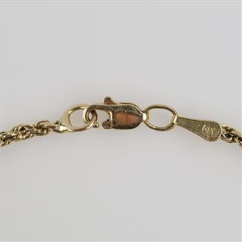 14kt Gold Rope Chain Bracelet