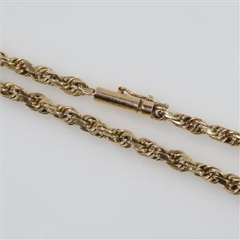 14kt Gold Rope Chain Bracelet