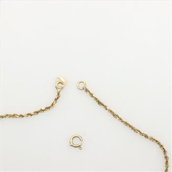 14kt Gold Rope Chain Bracelet